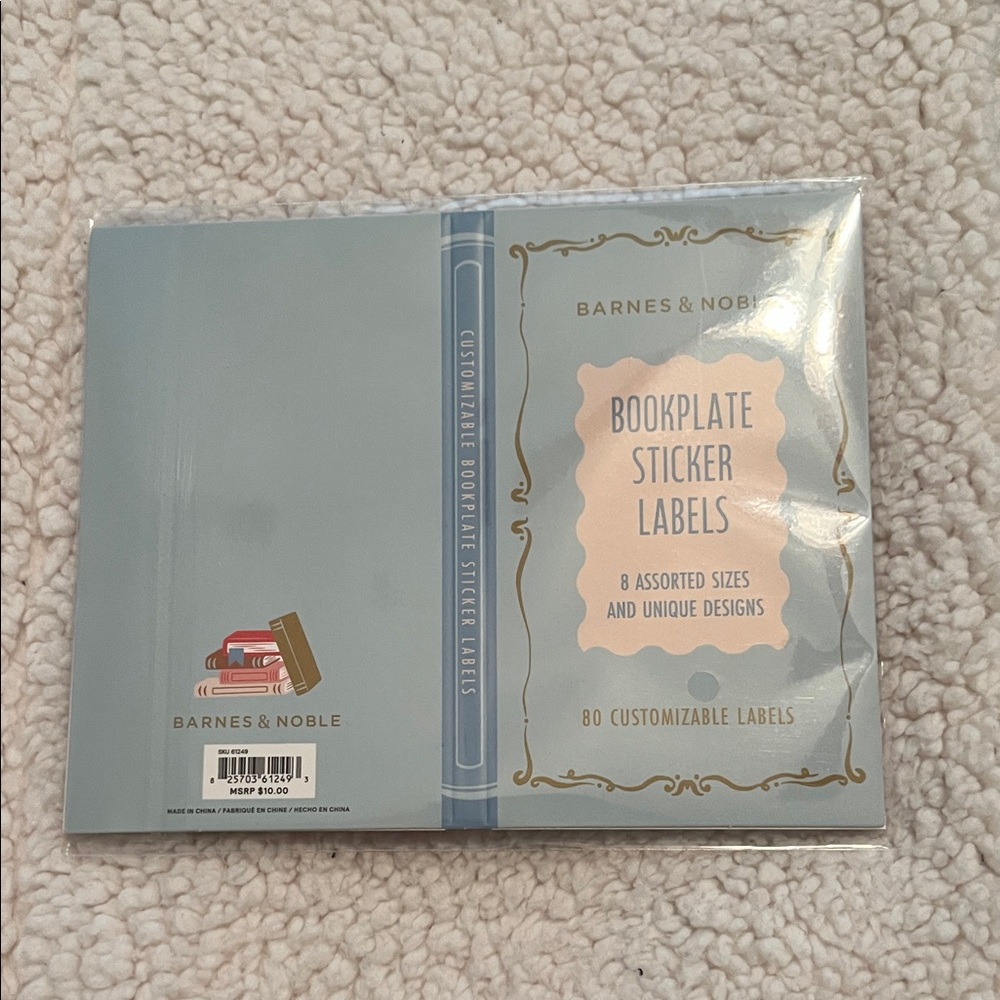 Barnes & Noble Blue Bookplate Sticker Labels